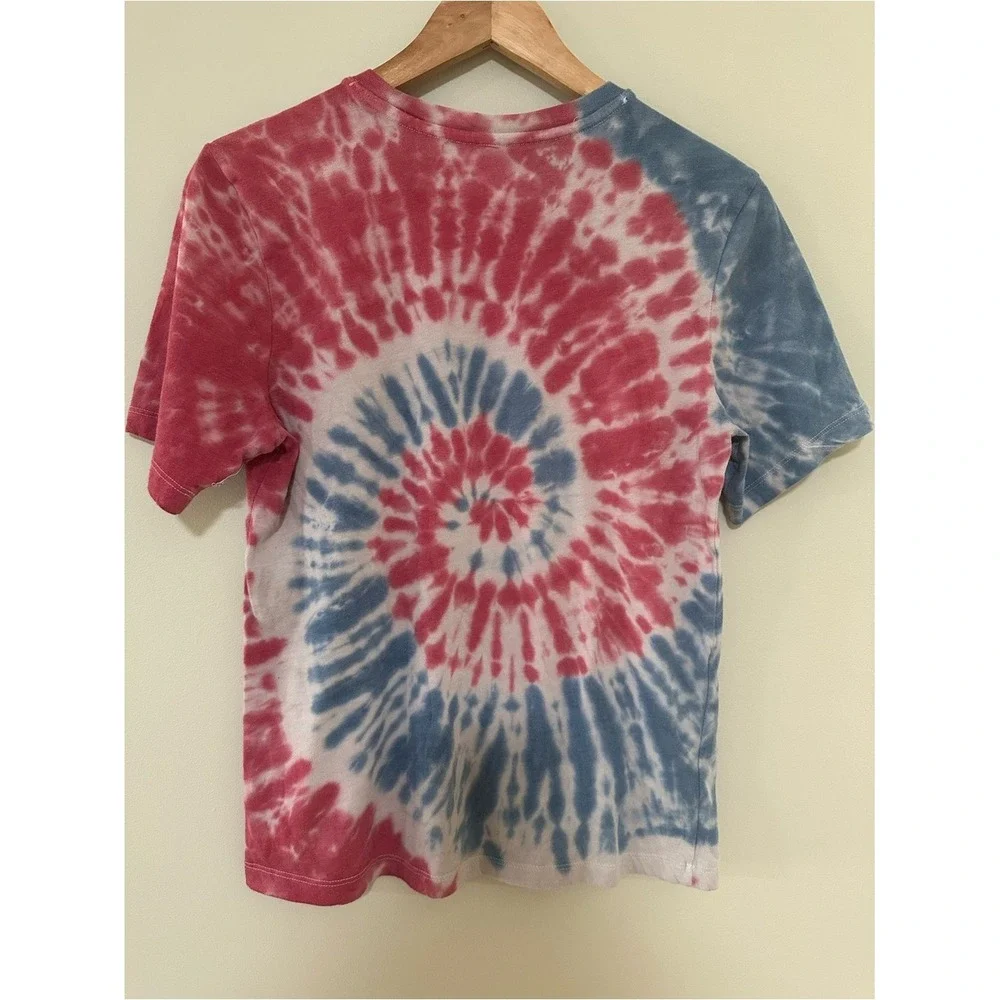 ☀️3/$15☀️Rock Band‎ Patriotic Rolling Stones Graphic Tee XL 14/16 Tie Dye